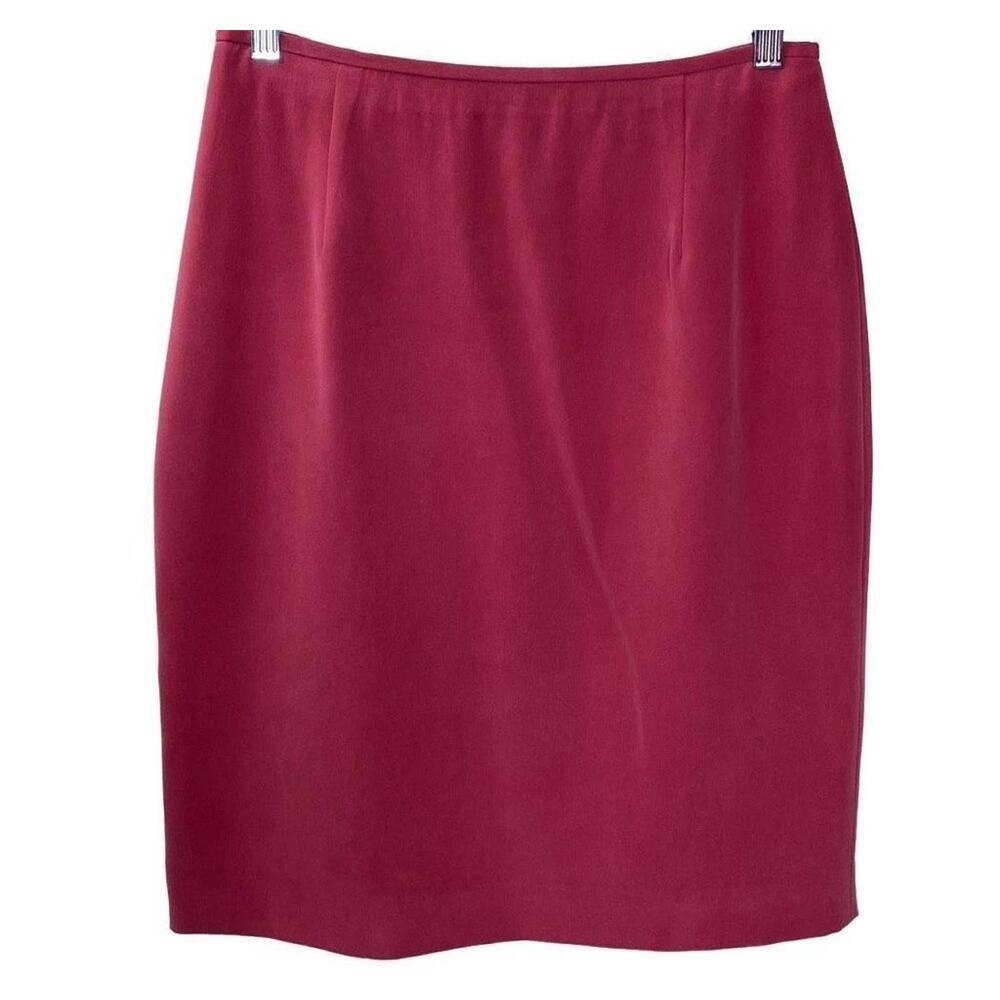 Evan Picone Silk Pencil Skirt Size 8 Mauve Pink Mini Skirt Corporate Barbiecore